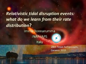 Relativistic tidal disruption events what do we learn