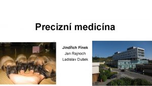 Precizn medicna Jindich Fnek Jan Rajnoch Ladislav Duek