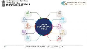 Good Governance Day 25 December 2019 Good Governance