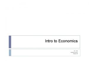 Intro to Economics By C Kohn Agricultural Sciences