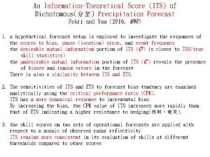 An InformationTheoretical Score ITS of Dichotomous Precipitation Forecast