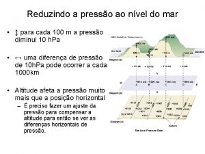 Reduzindo a presso ao nvel do mar para