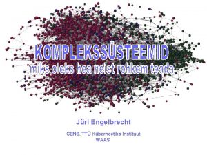 Jri Engelbrecht CENS TT Kberneetika Instituut WAAS Terminoloogiast