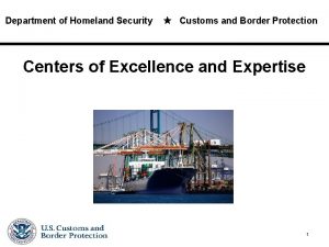 Department of Homeland Security Customs and Border Protection