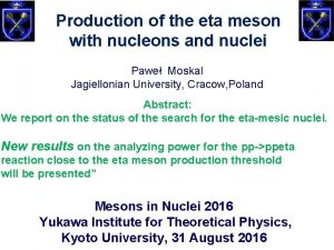 Production of the eta meson with nucleons and