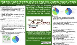 Mapping Health Priorities of Ohios Federally Qualified Health