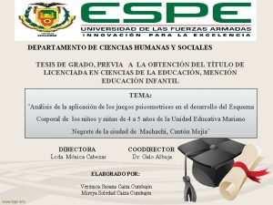 DEPARTAMENTO DE CIENCIAS HUMANAS Y SOCIALES TESIS DE