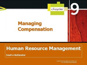 Managing Compensation Human Resource Management Managing Human Resources