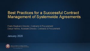 Best Practices for a Successful Contract Management of