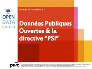 Module de formation 1 1 Donnes Publiques Ouvertes