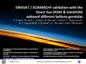 ENVISAT SCIAMACHY validation with the Direct Sun DOAS