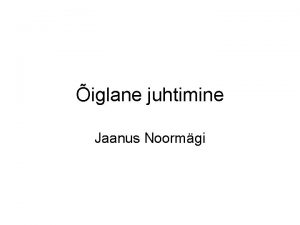 Jaanus noormägi