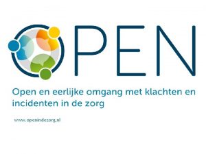 www openindezorg nl Programma Netwerkbijeenkomst 14 00 14