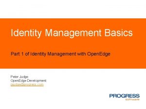 Identity Management Basics Part 1 of Identity Management