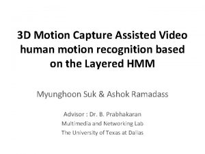 3 D Motion Capture Assisted Video human motion