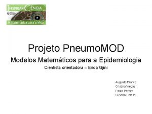 Projeto Pneumo MOD Modelos Matemticos para a Epidemiologia
