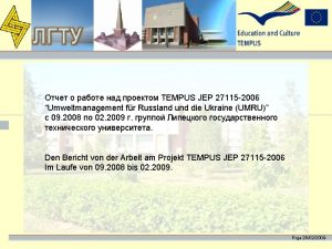 TEMPUS JEP 27115 2006 Umweltmanagement fr Russland und