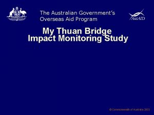 The Australian Governments Overseas Aid Program My Thuan