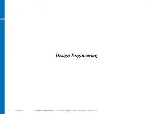 Design Engineering 1 952021 Design EngineeringKTU Syllabus Module