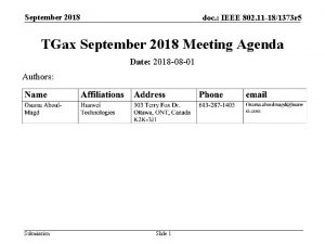 September 2018 doc IEEE 802 11 181373 r