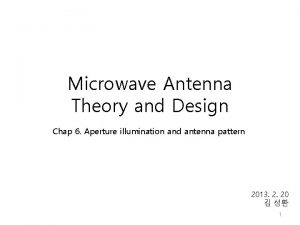 Microwave Antenna Theory and Design Chap 6 Aperture