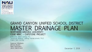 GRAND CANYON UNIFIED SCHOOL DISTRICT MASTER DRAINAGE PLAN