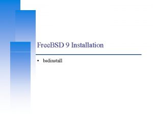 Free BSD 9 Installation bsdinstall Computer Center CS