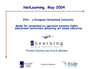 Net Learning May 2004 ENU a European Networked