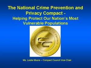 The National Crime Prevention and Privacy Compact Helping