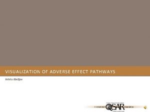 VISUALIZATION OF ADVERSE EFFECT PATHWAYS Hristo Aladjov What