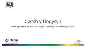 Cwtsh y Lindysyn Gweithgaredd ir dosbarth cyfan i