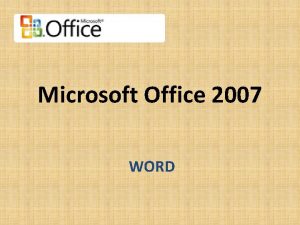Microsoft Office 2007 WORD Office 2007 obecn Office