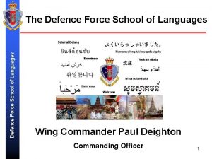 Defence Force School of Languages The Defence Force