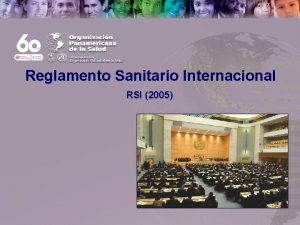 Reglamento Sanitario Internacional RSI 2005 text 1 Pan