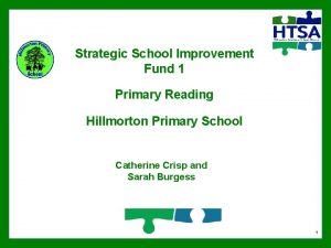 Strategic School Improvement Fund 1 Primary Reading Hillmorton