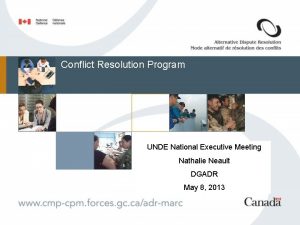 Conflict Resolution Program UNDE National Executive Meeting Nathalie