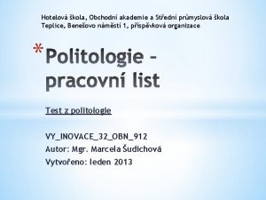 Hotelov kola Obchodn akademie a Stedn prmyslov kola