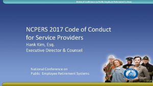 National Conference on Public Employee Retirement Systems NCPERS