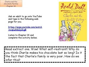 Charlie and the chocolate factory Chapter 14 Ask