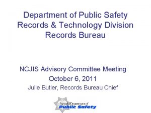 Department of Public Safety Records Technology Division Records