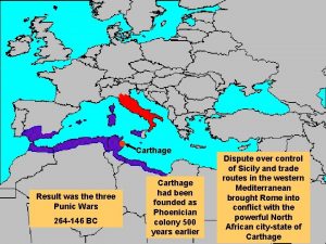 Carthage Result was the three Punic Wars 264