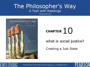 The Philosophers Way A Text with Readings FIFTH