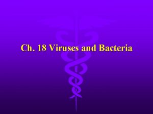Ch 18 Viruses and Bacteria Viruses Nonliving particles