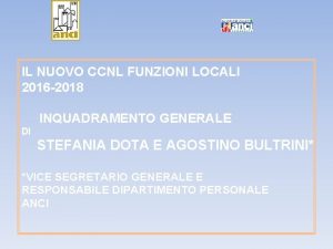 IL NUOVO CCNL FUNZIONI LOCALI 2016 2018 INQUADRAMENTO