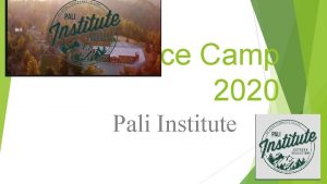 Science Camp 2020 Pali Institute Dates Times Depart