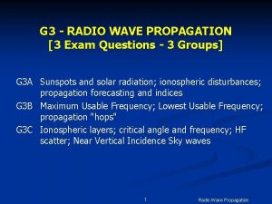 G 3 RADIO WAVE PROPAGATION 3 Exam Questions