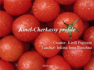 KinelCherkassy profile Creator Kirill Pupynin Teacher Inkina Inna