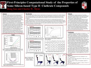 FirstPrinciples Computational Study of the Properties of Some