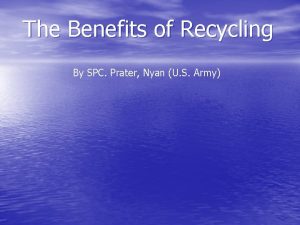 The Benefits of Recycling By SPC Prater Nyan