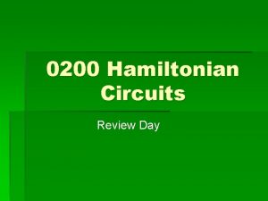 0200 Hamiltonian Circuits Review Day Hamiltonian Circuits 3